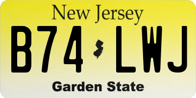 NJ license plate B74LWJ
