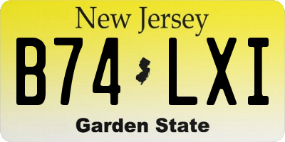 NJ license plate B74LXI