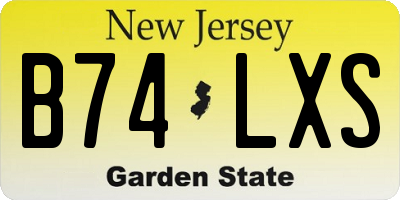 NJ license plate B74LXS