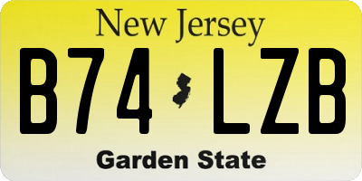 NJ license plate B74LZB