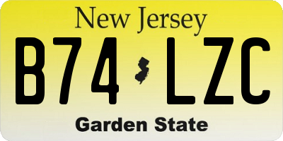 NJ license plate B74LZC