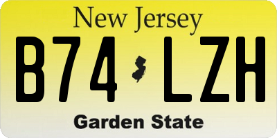 NJ license plate B74LZH