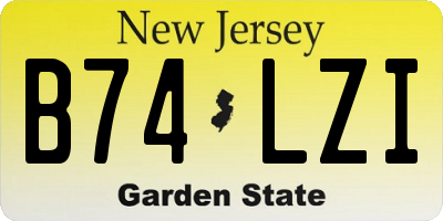 NJ license plate B74LZI