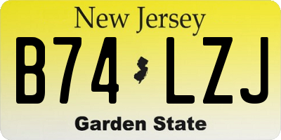 NJ license plate B74LZJ