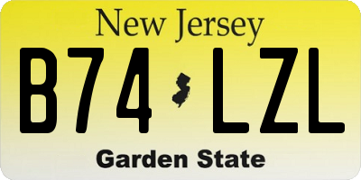 NJ license plate B74LZL