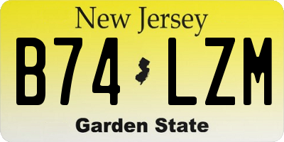 NJ license plate B74LZM
