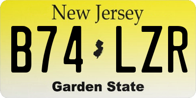 NJ license plate B74LZR