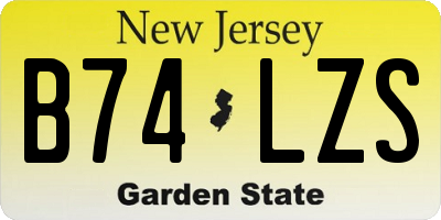 NJ license plate B74LZS