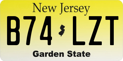 NJ license plate B74LZT