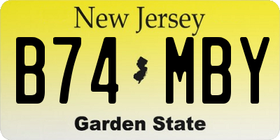 NJ license plate B74MBY