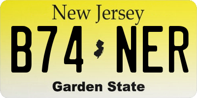 NJ license plate B74NER