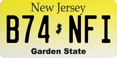 NJ license plate B74NFI