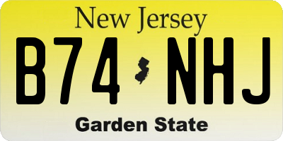 NJ license plate B74NHJ