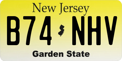 NJ license plate B74NHV