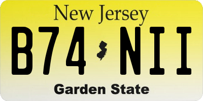 NJ license plate B74NII