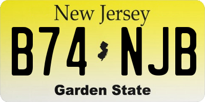NJ license plate B74NJB