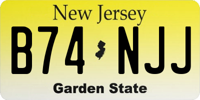 NJ license plate B74NJJ