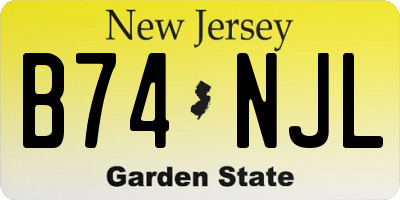 NJ license plate B74NJL