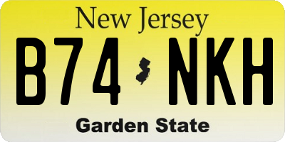 NJ license plate B74NKH