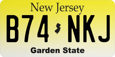 NJ license plate B74NKJ
