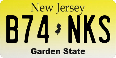 NJ license plate B74NKS