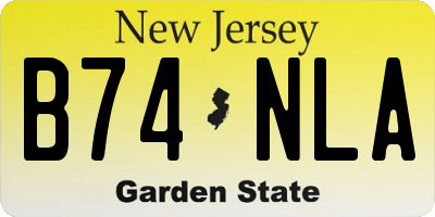 NJ license plate B74NLA
