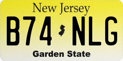 NJ license plate B74NLG
