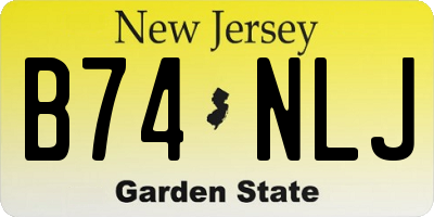 NJ license plate B74NLJ
