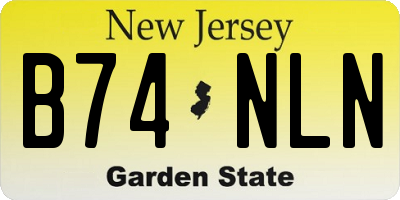 NJ license plate B74NLN