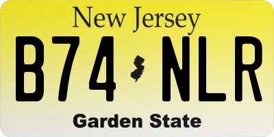 NJ license plate B74NLR