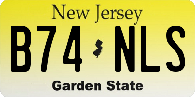 NJ license plate B74NLS