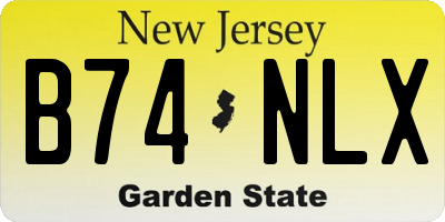 NJ license plate B74NLX