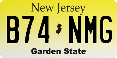 NJ license plate B74NMG
