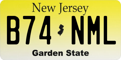 NJ license plate B74NML