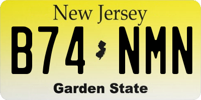 NJ license plate B74NMN