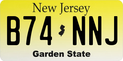 NJ license plate B74NNJ