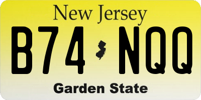 NJ license plate B74NQQ