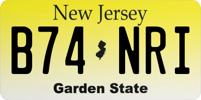 NJ license plate B74NRI