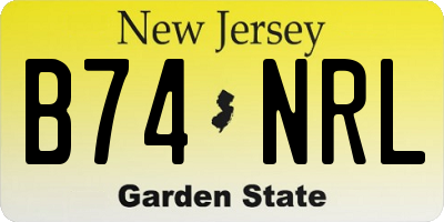 NJ license plate B74NRL