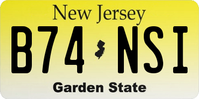 NJ license plate B74NSI