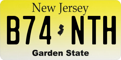 NJ license plate B74NTH