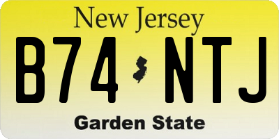 NJ license plate B74NTJ