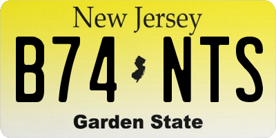 NJ license plate B74NTS