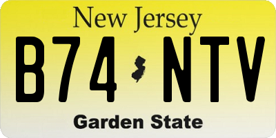 NJ license plate B74NTV