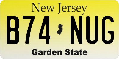 NJ license plate B74NUG