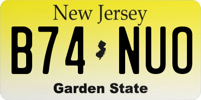 NJ license plate B74NUO