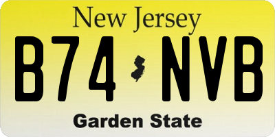 NJ license plate B74NVB