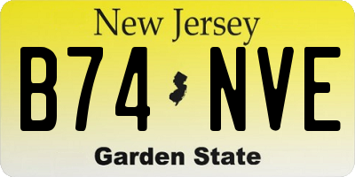 NJ license plate B74NVE