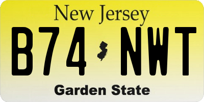 NJ license plate B74NWT