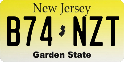 NJ license plate B74NZT